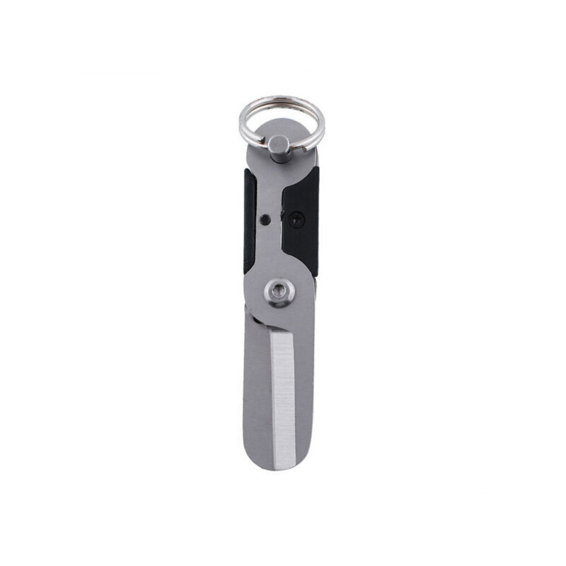 1x Gear Mini Scissor Spring Load Detachable Pocket Keychain Multi Tool Survival