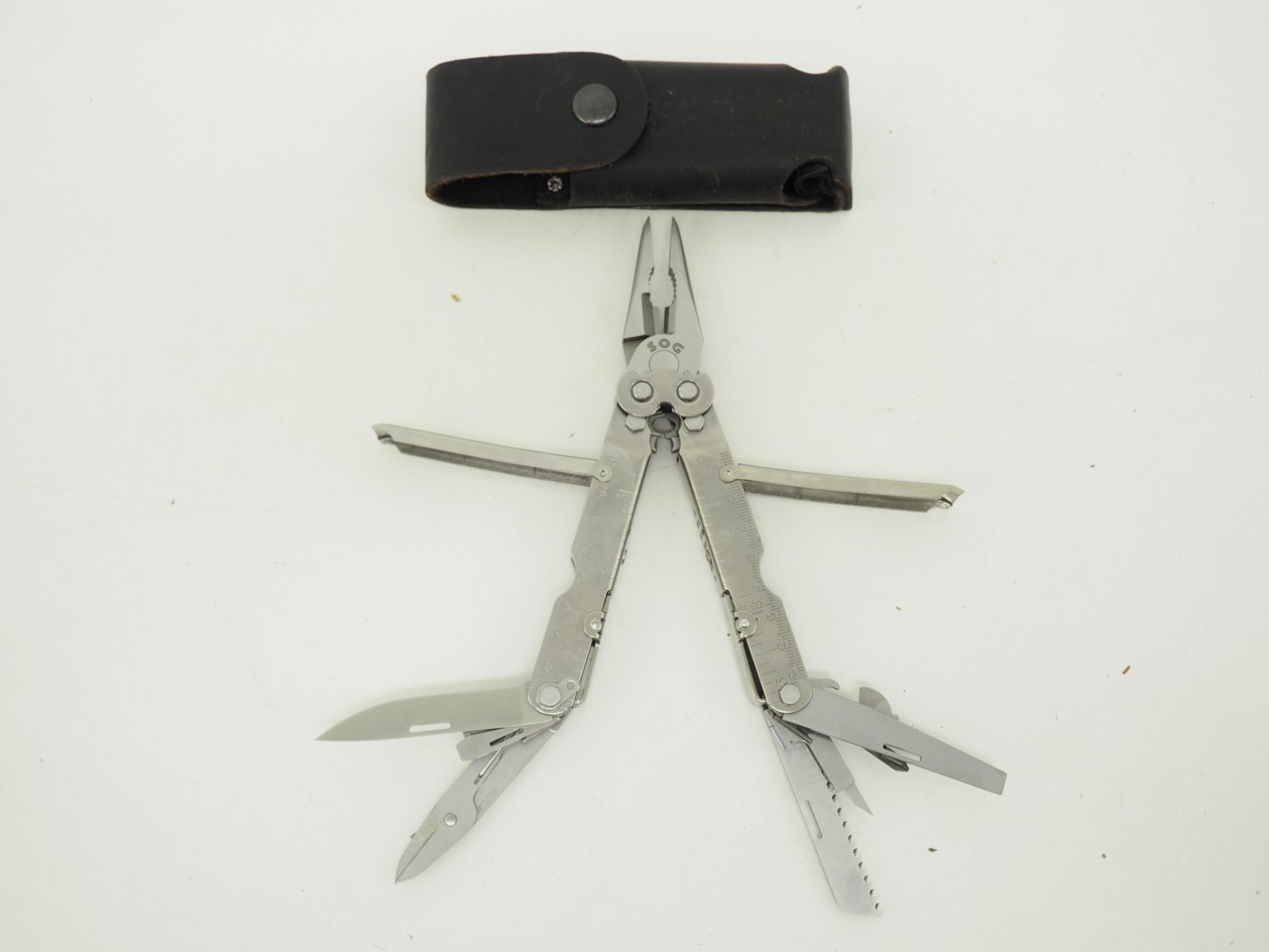 New! SOG Pocket Power Plier Folding Multi Tool w/ Box Made in USA Silver