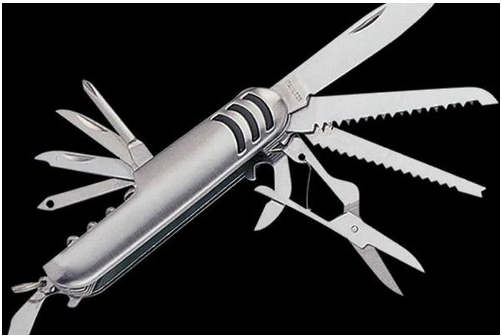 Multi Function Pocket Tools Chest Knife Stainless Steel with 11 features