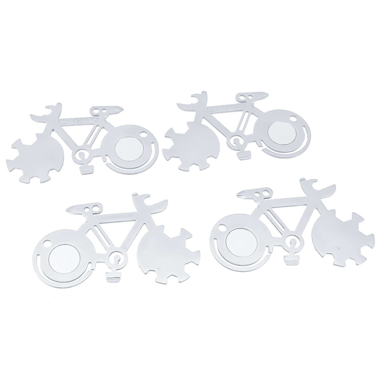 Bicycle Multitool Card Wrenches 14-In-1 Bicycle Silver Stainless Steel