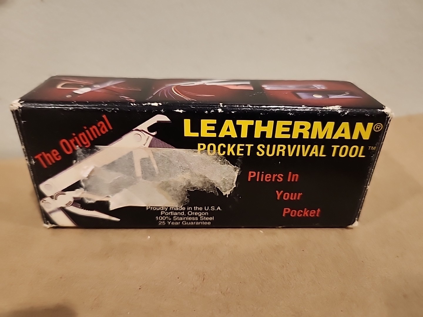 Vintage LEATHERMAN Pocket Survival Tool, 1992, With Box And Instructions