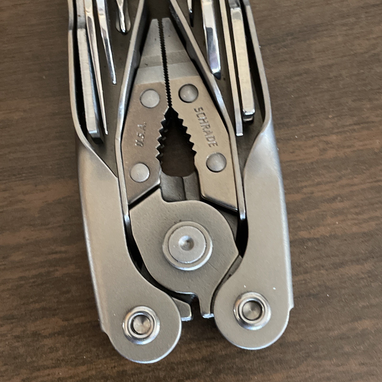 Vintage Schrade Tough Tool ST1 Multi-Tool w/ Leather Sheath USA