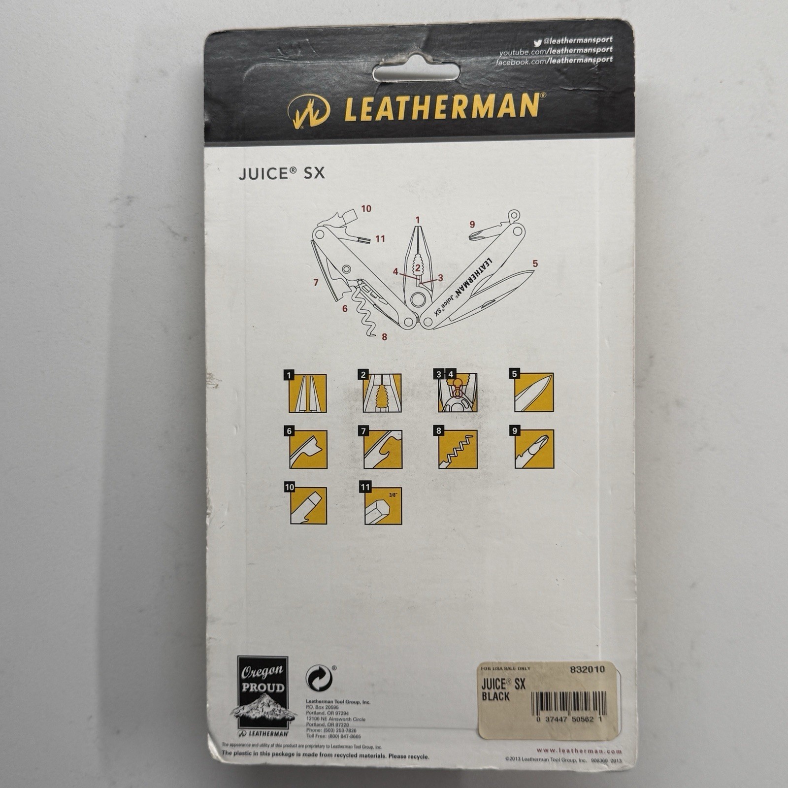 Leatherman Juice SX Black/Silver Multi Tool, Sealed