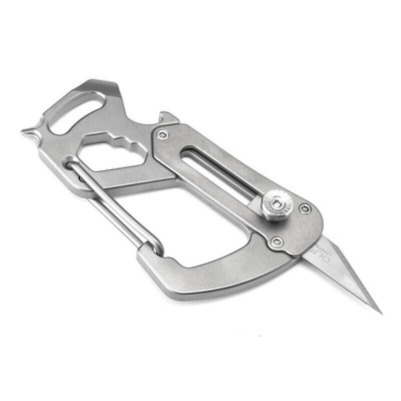 Titanium Alloy Keychain EDC Multifunction Tool Wrench Screwdriver Bottle Opener