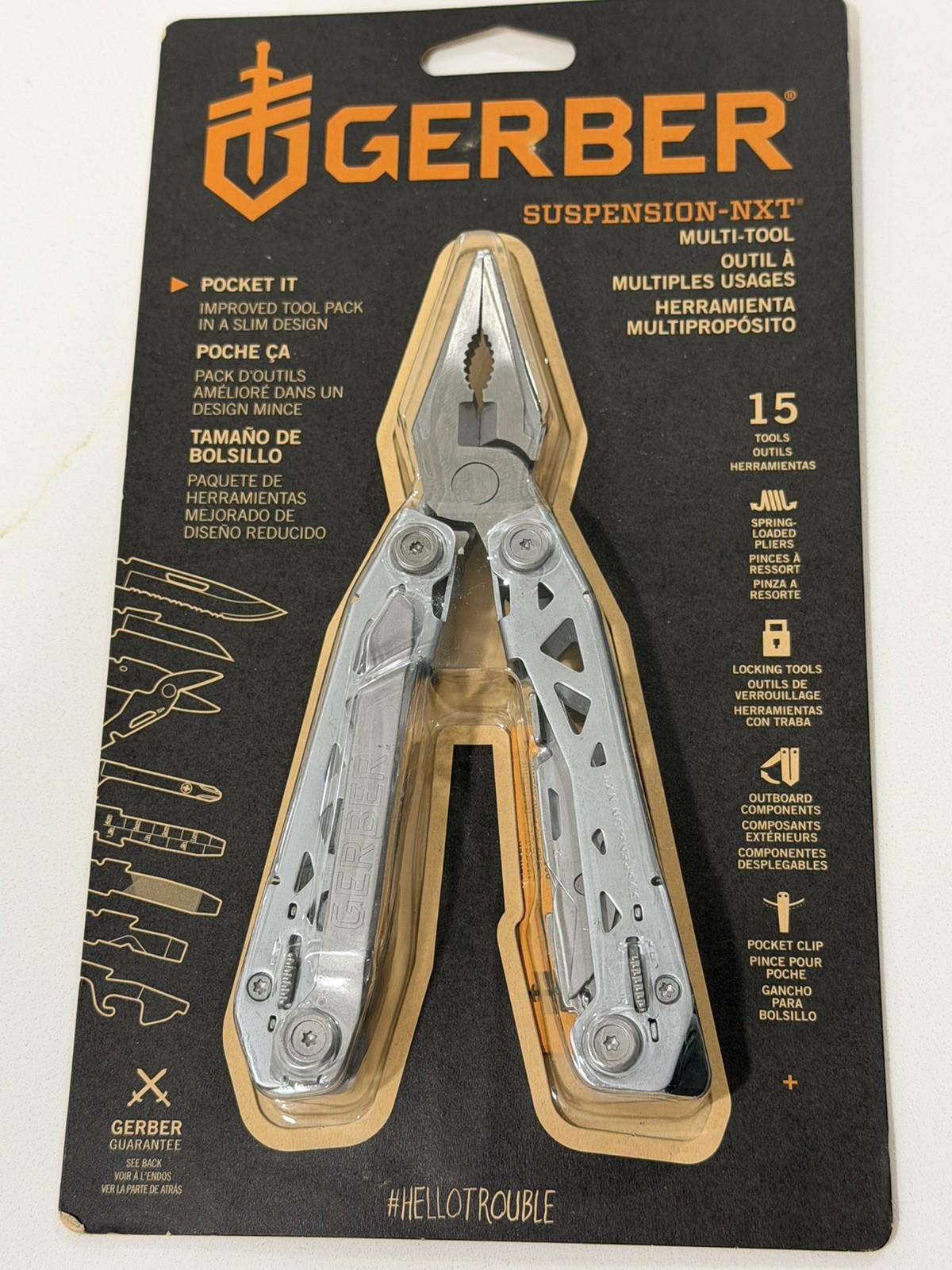 Gerber Suspension-NXT 15-in-1 Multi-Tool Pocket Clip Stainless NEW 31-003346