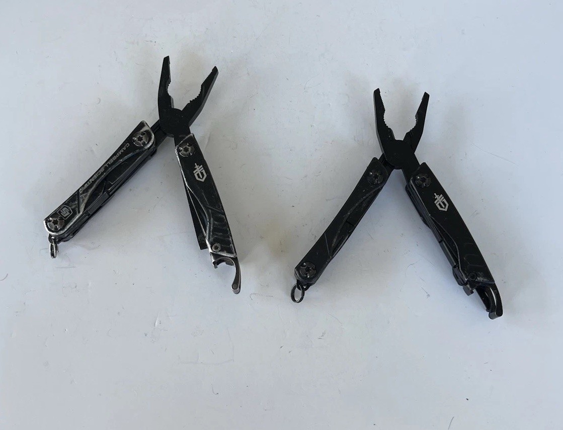 Lot 2 Gerber Dime Mini Multitools, Black, Plain Edge, Scissors, Fast Shipping!!!