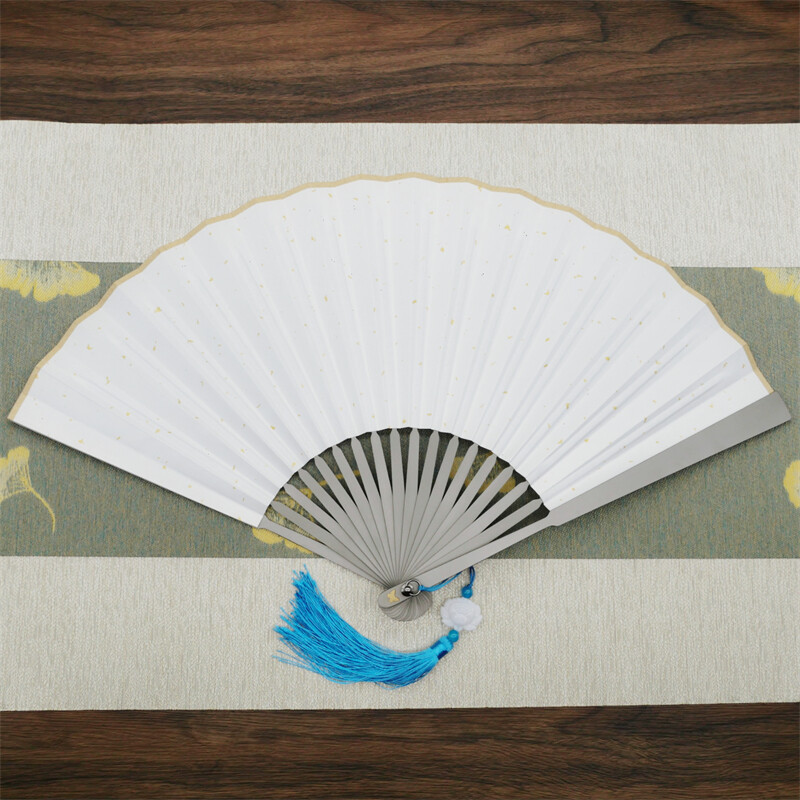 9” Titanium Alloy Folding Fan Martial Arts Portable Kung Fu Tai Ji Butterfly