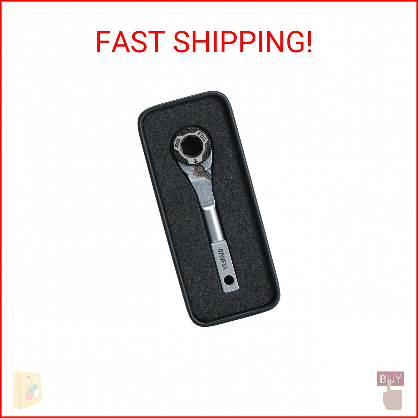 711L EDC Ratchet Wrench for Leatherman Multitools MK2 – Compact Flat End Screwdr