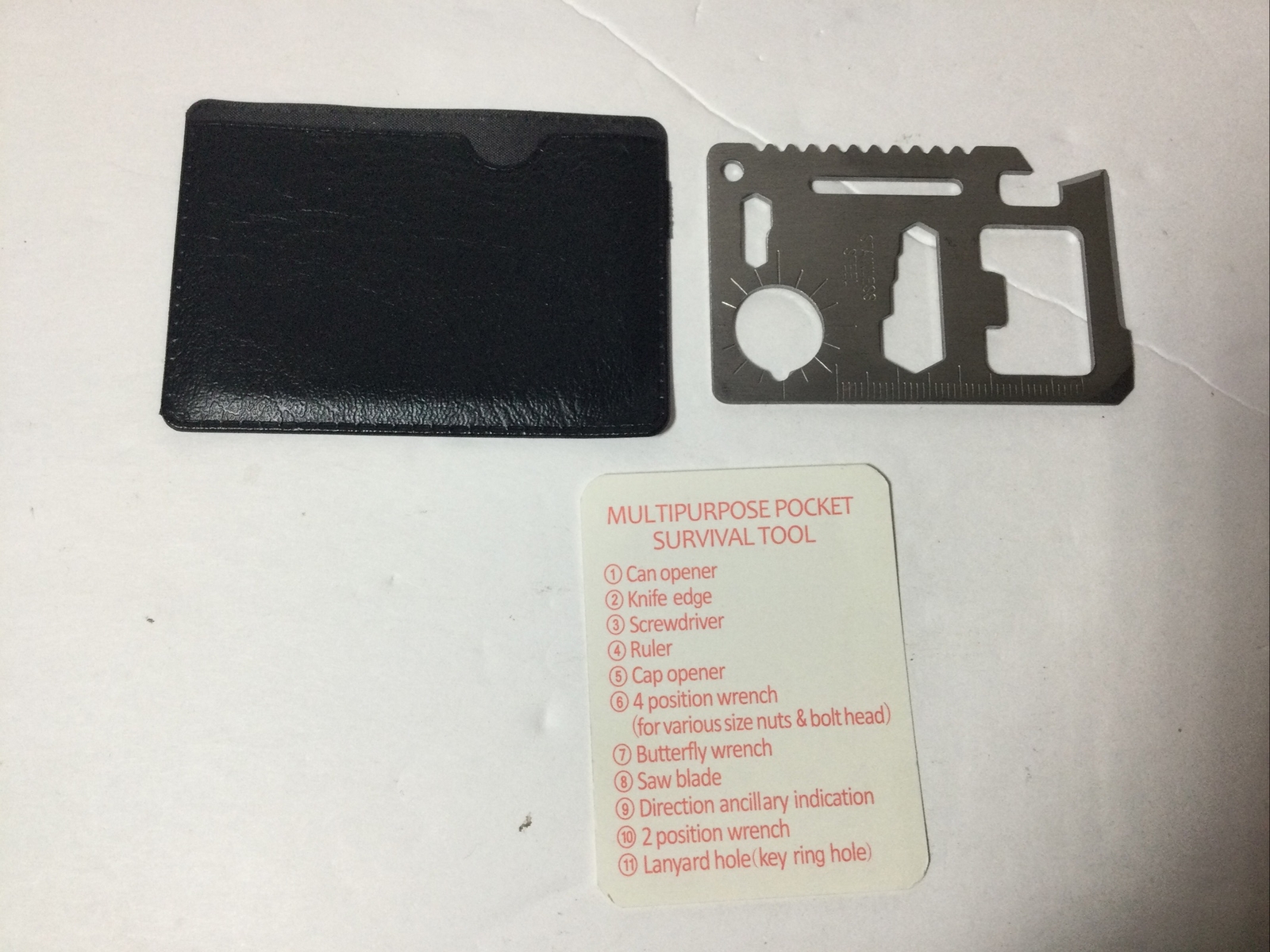 Stainless Steel Multipurpose Pocket Survival Tool Credit Card Size Free Shipping