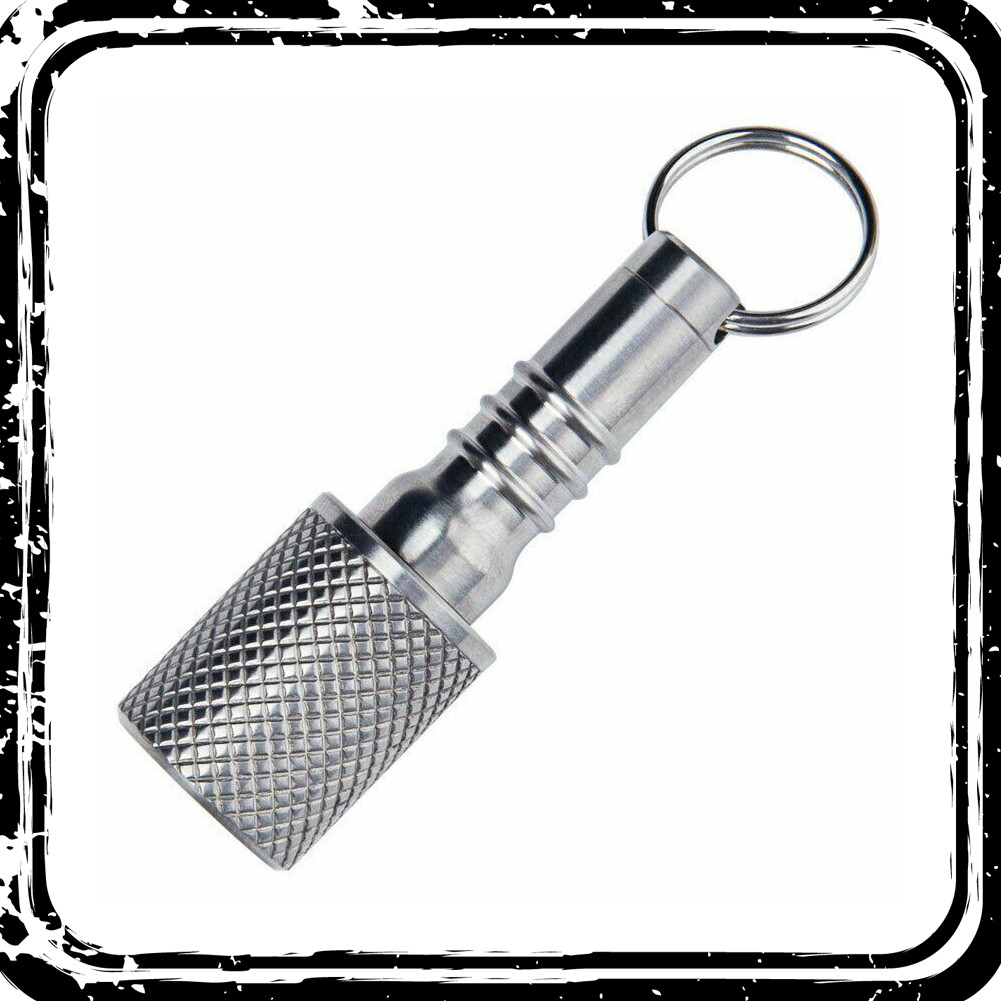 Titanium Waterproof Tank EDC Survival Seal Container Necklace Keychain Pill Box