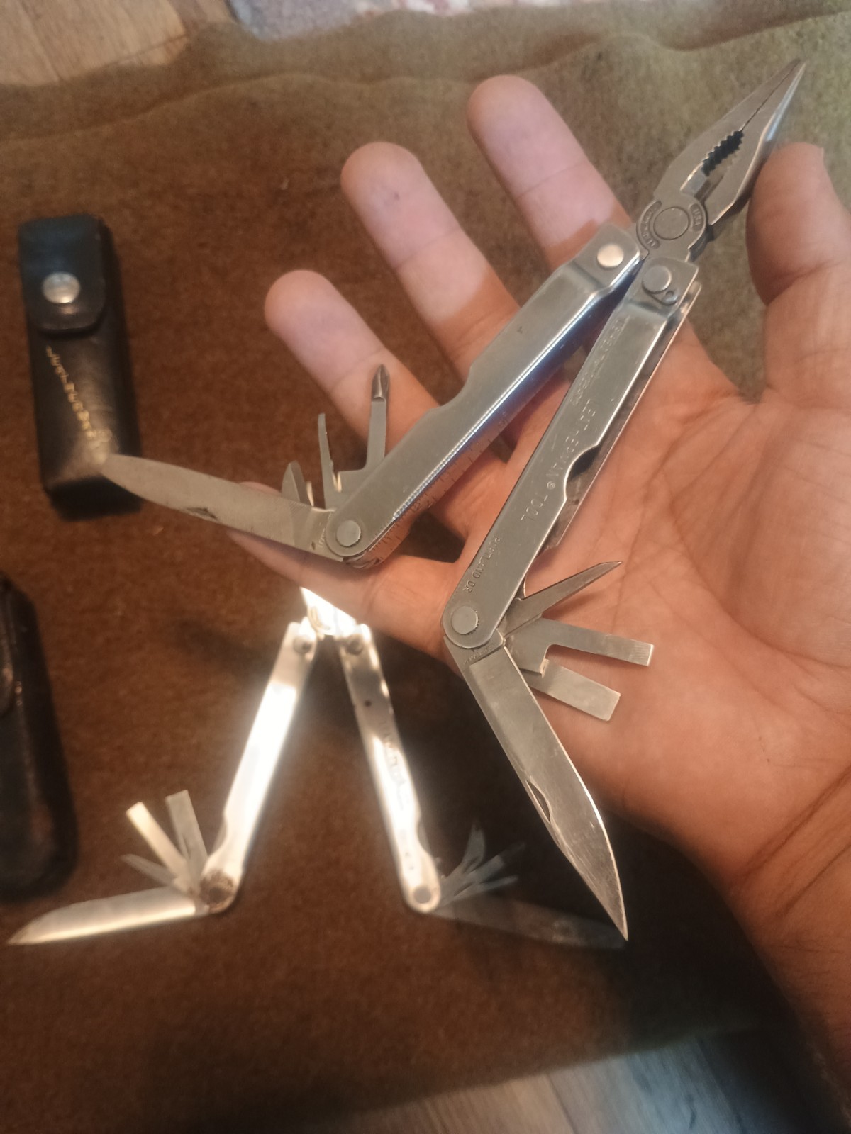 2 Vintage Leatherman PST Multi-Tools Leather Sheaths