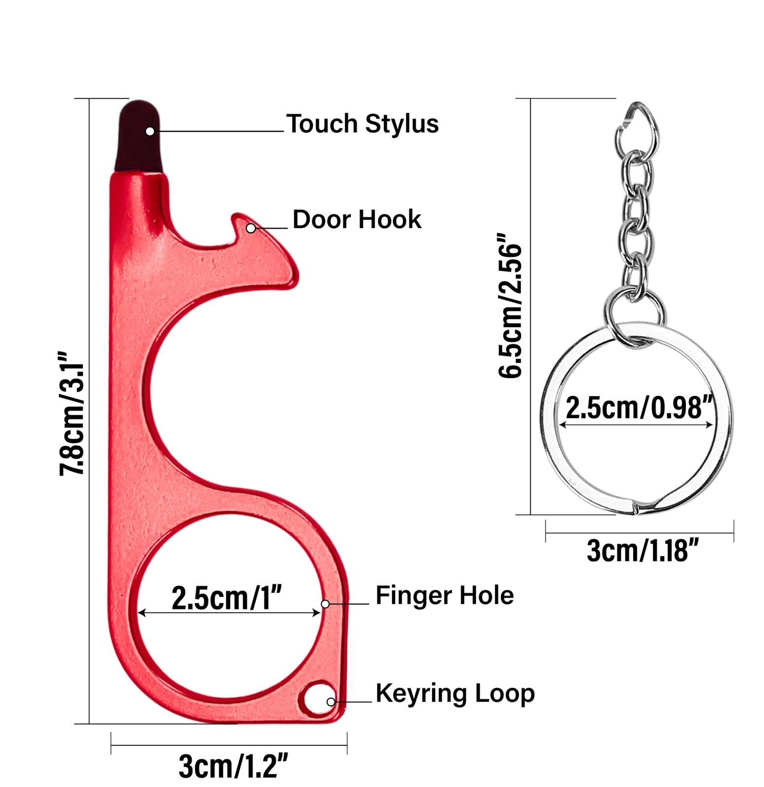 12Pcs Door Opener Tool with Stylus Hands-Free Door Opener, Button Pusher, Reu…