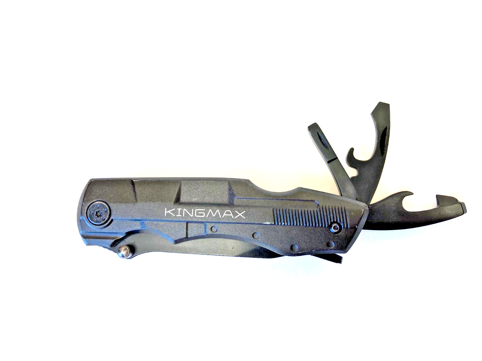 Kingmax Combination Folding Pocket Knife Multitool Black Pliers Bottle Opener