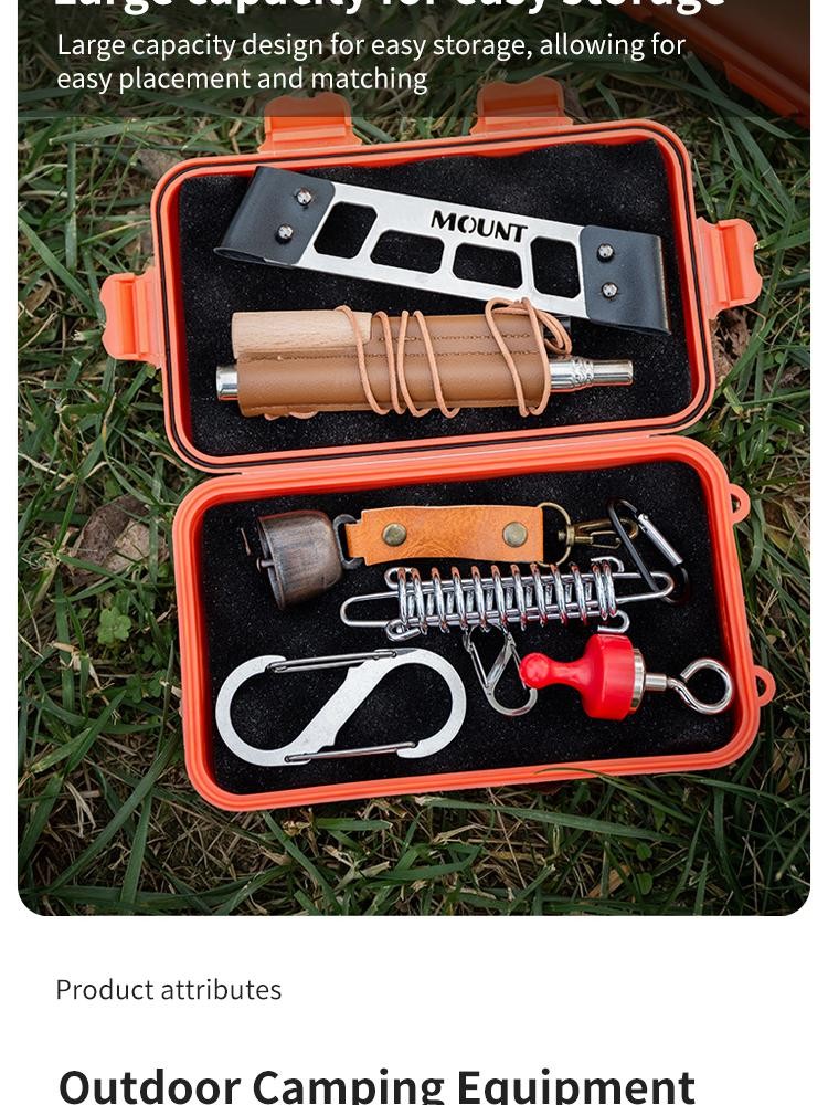 Edc Survival Tool Box Waterproof Shockproof Case for Camping & Outdoor Gear