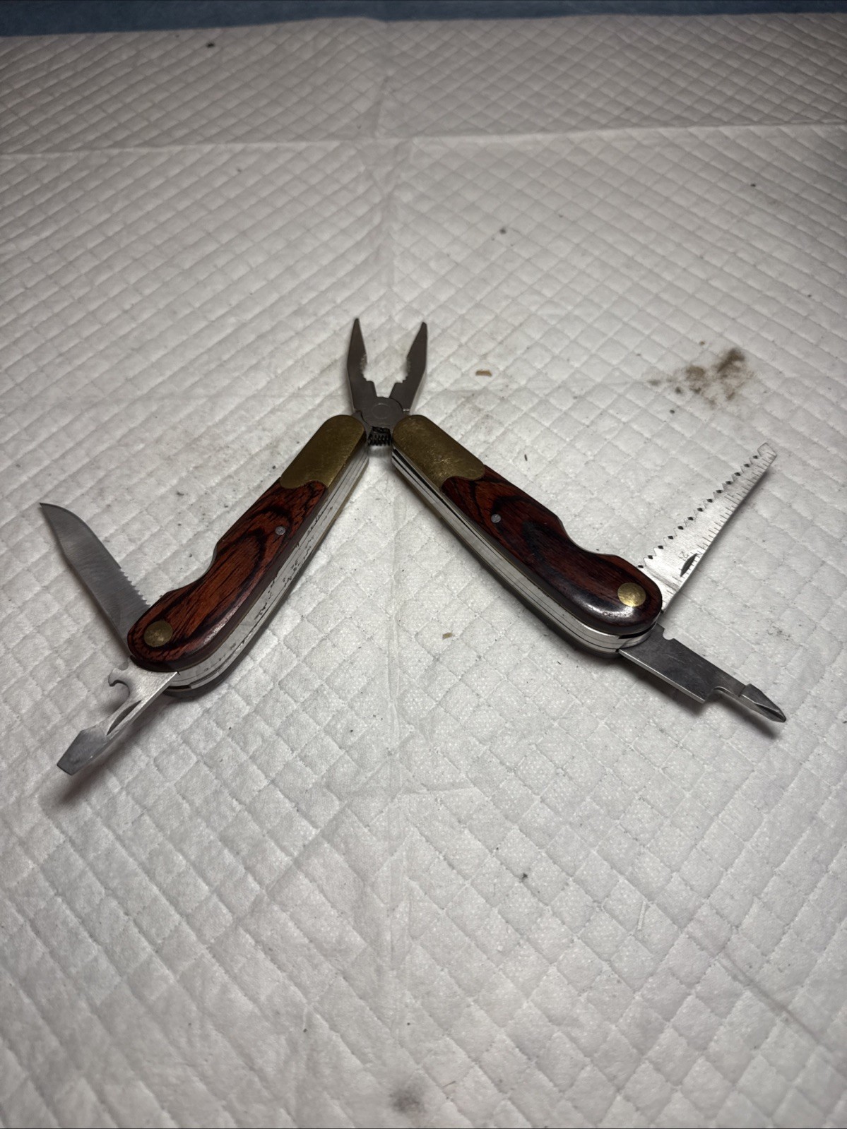 HUSKY 25 Years 25th Anniversary Limited Edition Multi-Tool Brass Wood Vtg USA