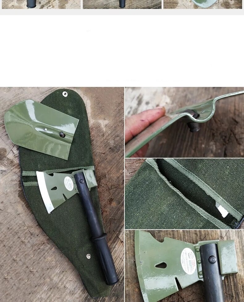 Emergency Bugout Survival Multi Tool Kit Army Shovel Military Axe Camping Saw