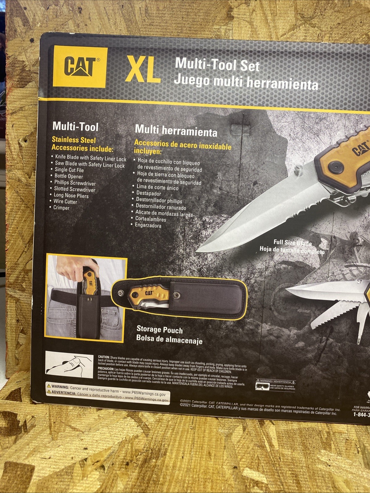 CAT XL 9-in-1 Multi-Tool, Full Size Knife Blade and Pliers, Carrying Case