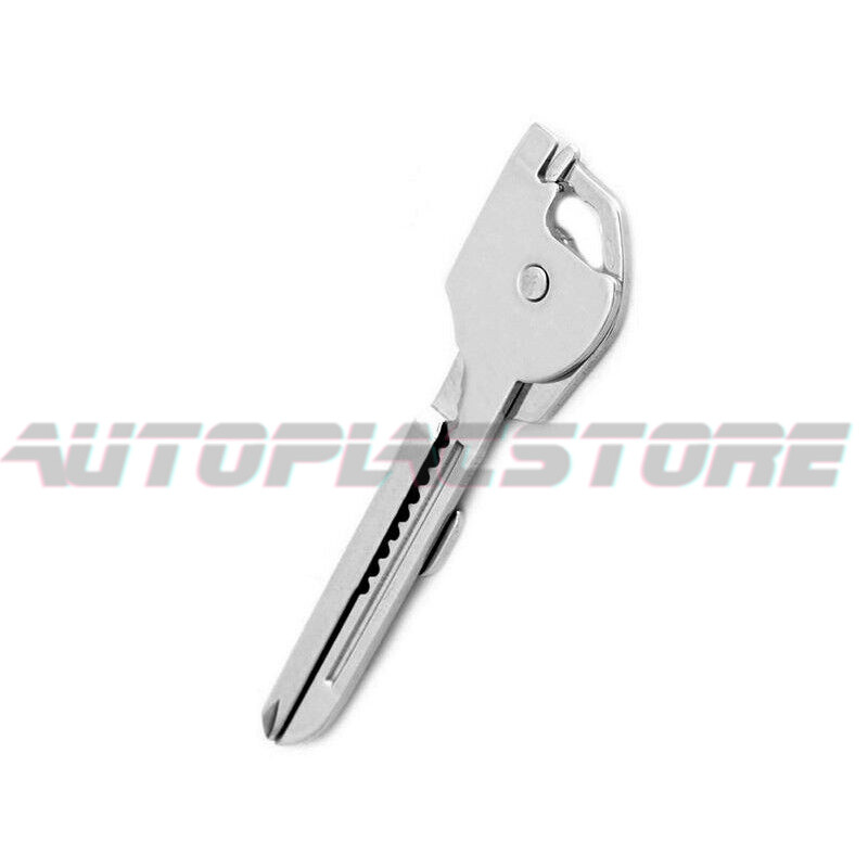 6-in-1 Utili Key Tool Keyring Keychain Multifunction Stainless Steel 1PCS