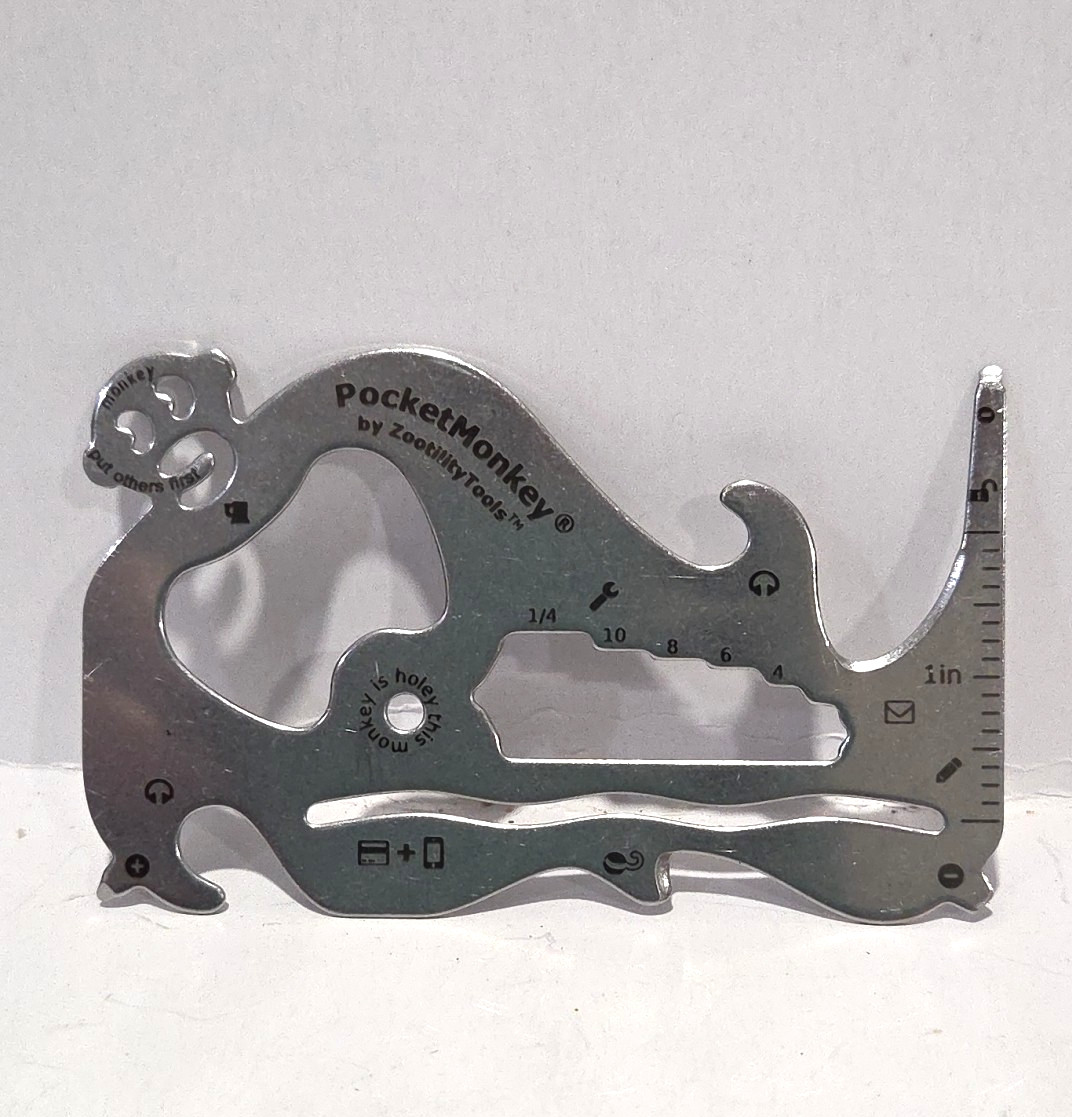 Zootility Tools Pocket Monkey Flat Multi Tool Fits Your Wallet Stainless Steel