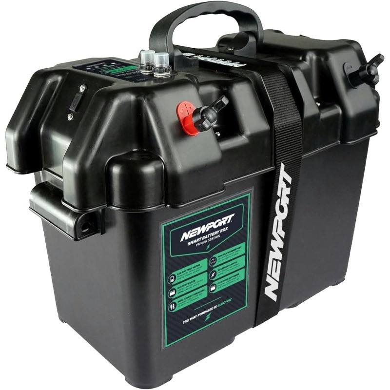 Trolling Motor Smart Battery Box Power Center with USB and DC Ports