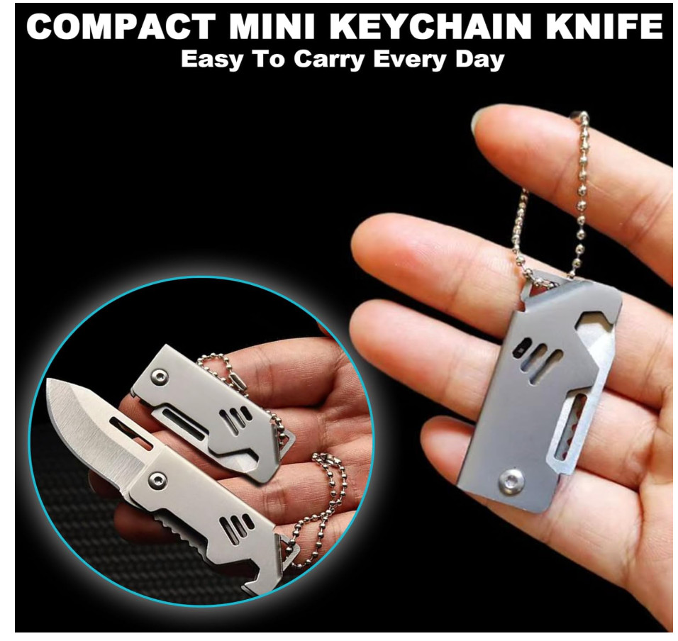 EDC Keychain Bottle Opener Multitool Stainless Steel Portable Key Ring Gadget