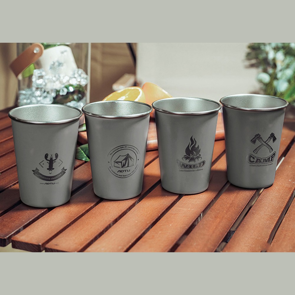 Eco Friendly Reusable 304 Stainless Steel Mugs Great for Camping Trips