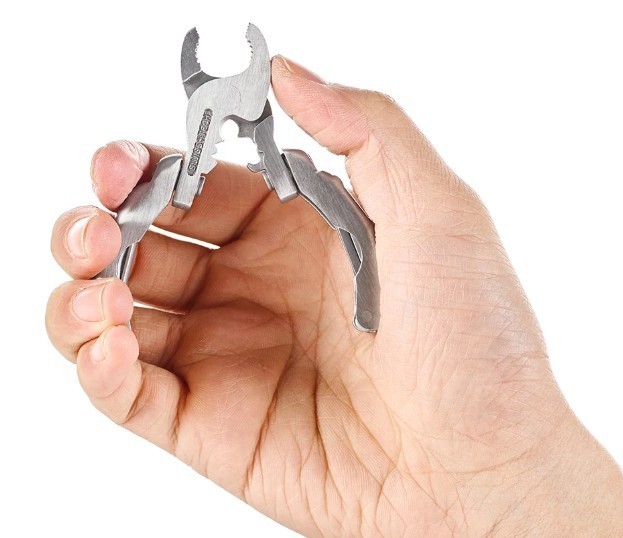 SWISS+TECH ST50016 Polished Stainless Steel 9-in-1 Micro Pocket Multitool NEW