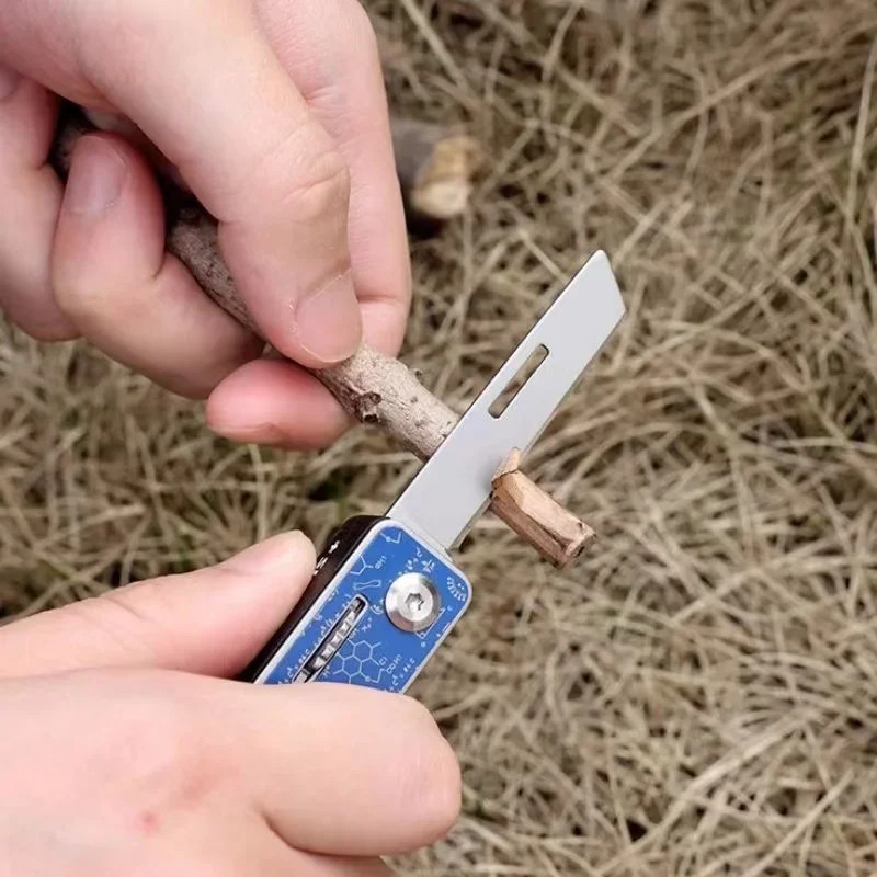 Mini Portbale Swiss Tech 9 In 1 Multitool Knife Folding Scissors Screwdriver
