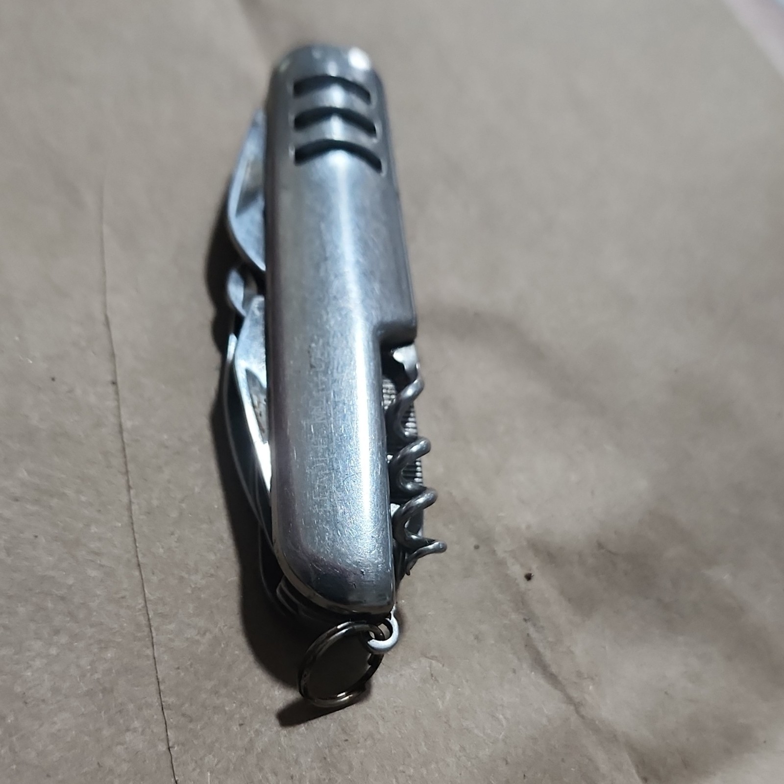 Stainless Steel 6-in-1 Multi-Tool Knife Scissors Corkscrew Bottle Opener