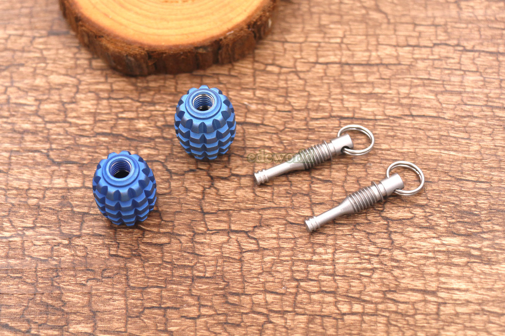 Titanium TC4 Parachute Cord Tool Lanyard DIY Bead Key Chain Pendant DZ-BBT EDC