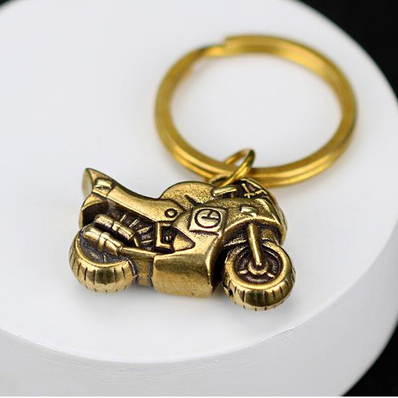 New Handmade Brass Solid Motorcycle Keychain Handbag Knives Pendant EDC Tools