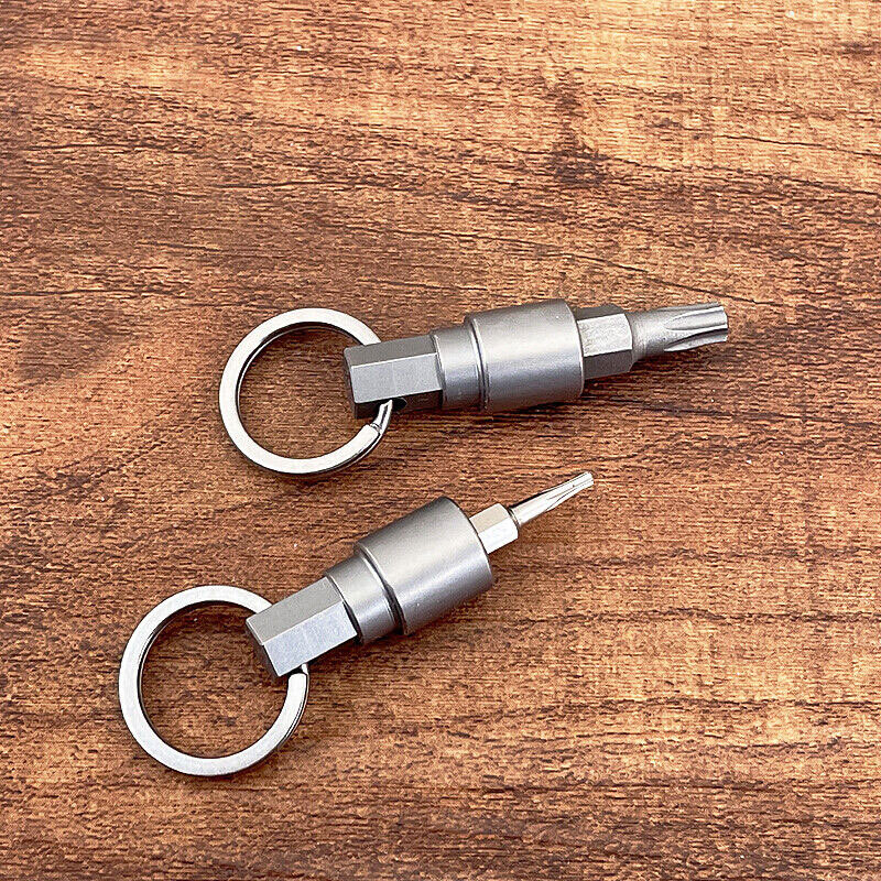 Titanium Alloy Magnet Quick Buckle Detach EDC Keychain w/ Key Ring