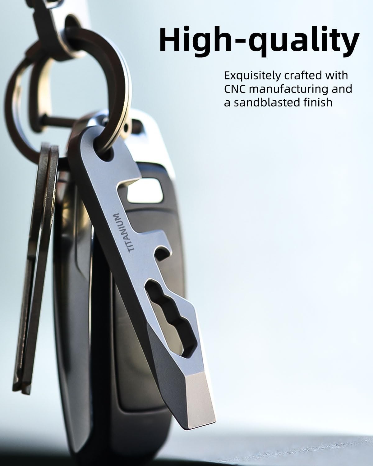 Prybar-Heavy Duty Keychain Prybar EDC Pry Bar for Every Day Carry Small Titanium