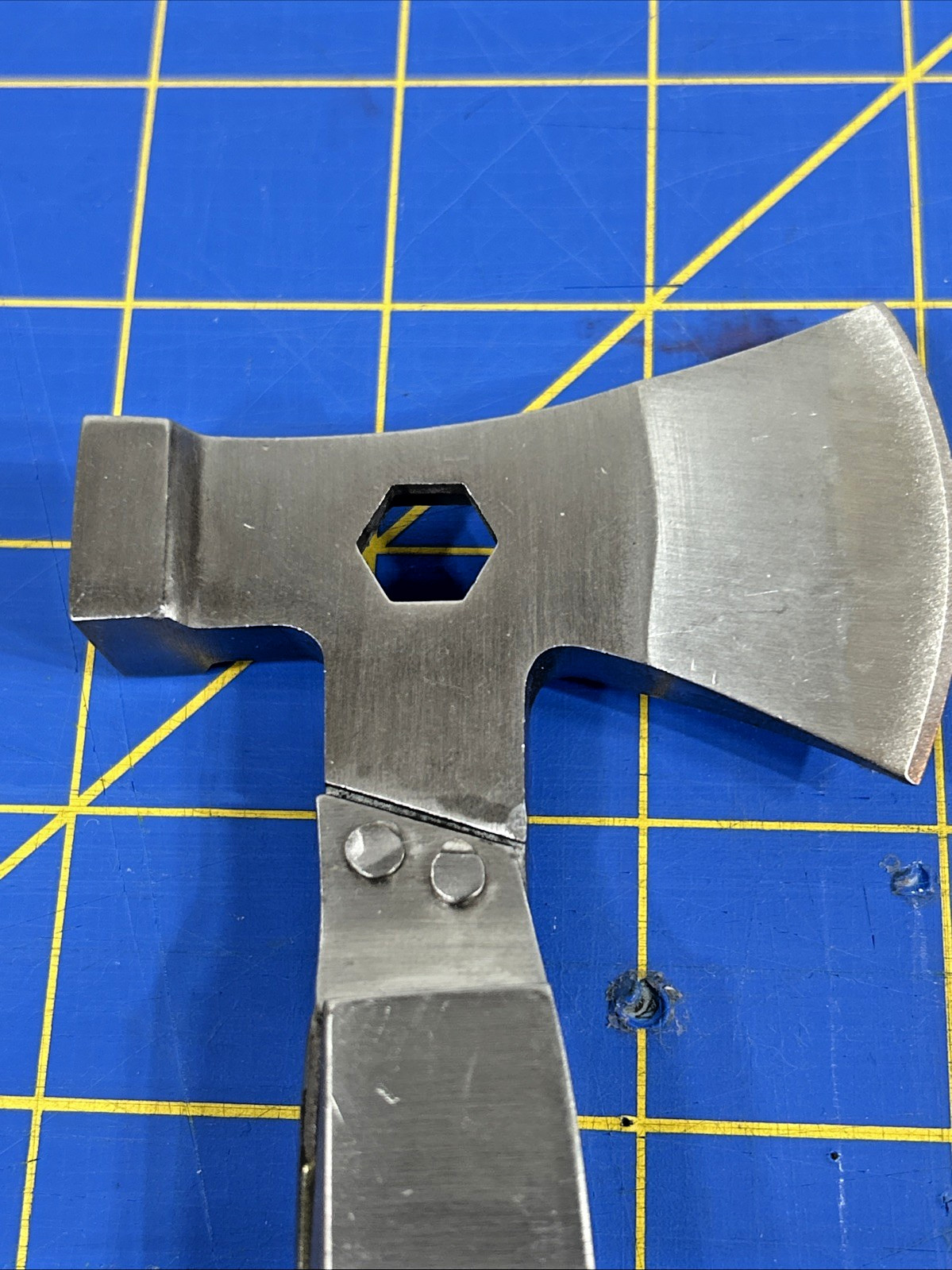 Sheffield Multi Tool Hatchet Axe Folding Knife Saw Blade Stainless with Sheath