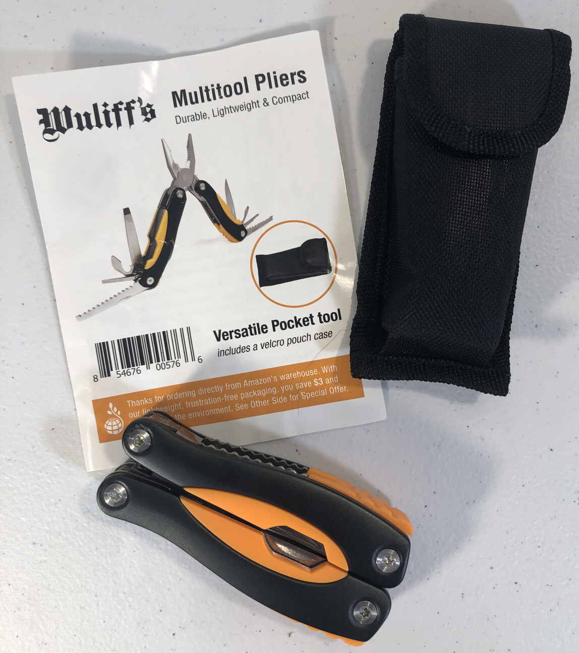 Wuliffs Multitool Pliers Pocket 9 Tool Fishing Camping Hike Outdoor Multi Knife