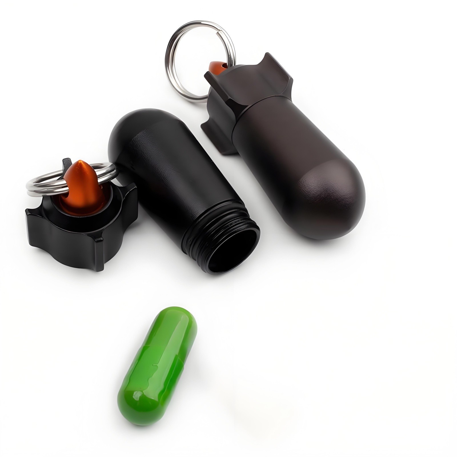 Aluminum Alloy Mini Capsule Container EDC Pill Holder Waterproof Portable