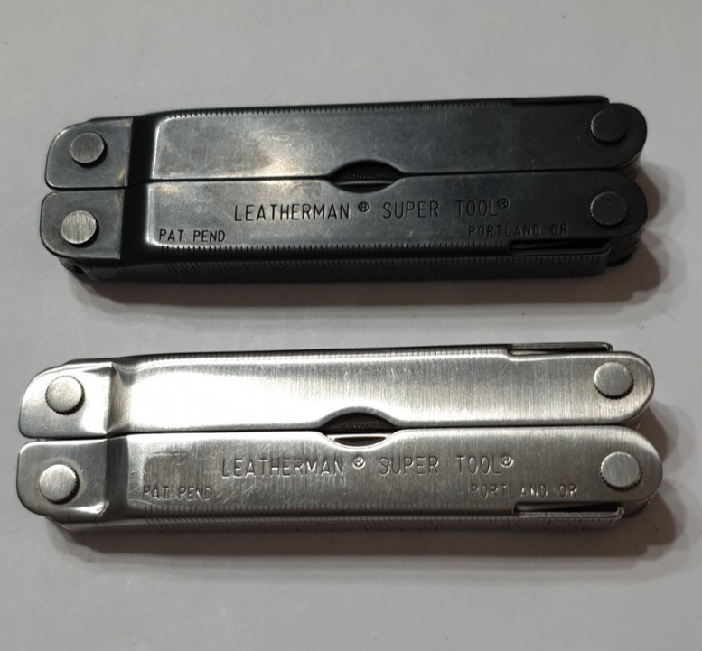 🔥 2X Leatherman 1998 Super Tool Gen1 Retired BO Black + Silver Rare Collectable