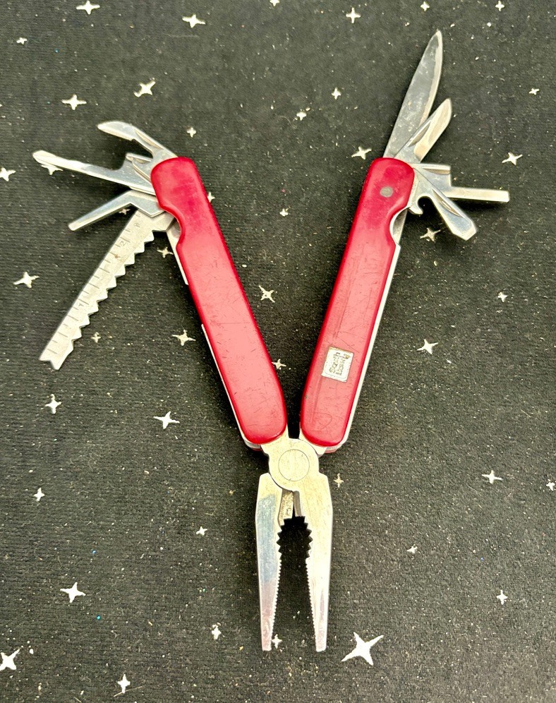 Vintage South Band 9n1 Multi Tool Folding In Red Case Pliers,Knife ETC China