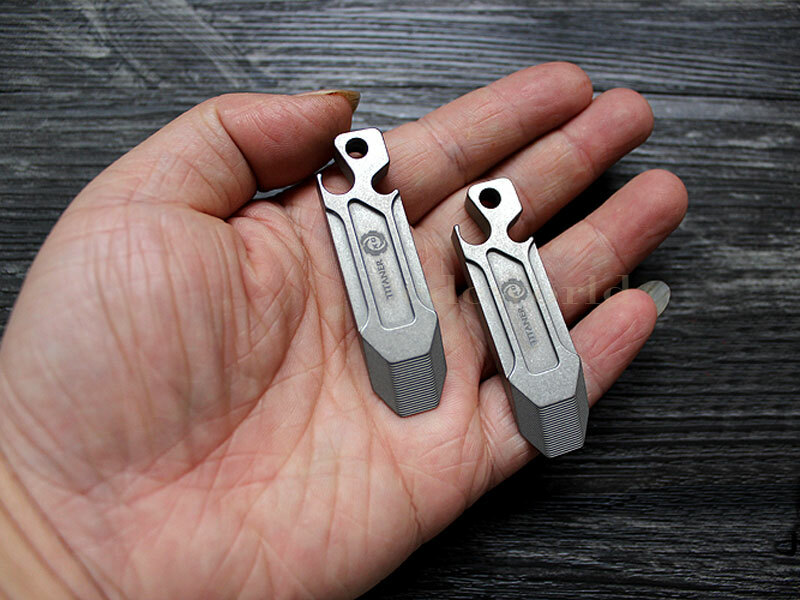 TITANER Titanium TC4 Pry Bar Crowbar Tool Key Chain Pendant EDC Bottle Opener