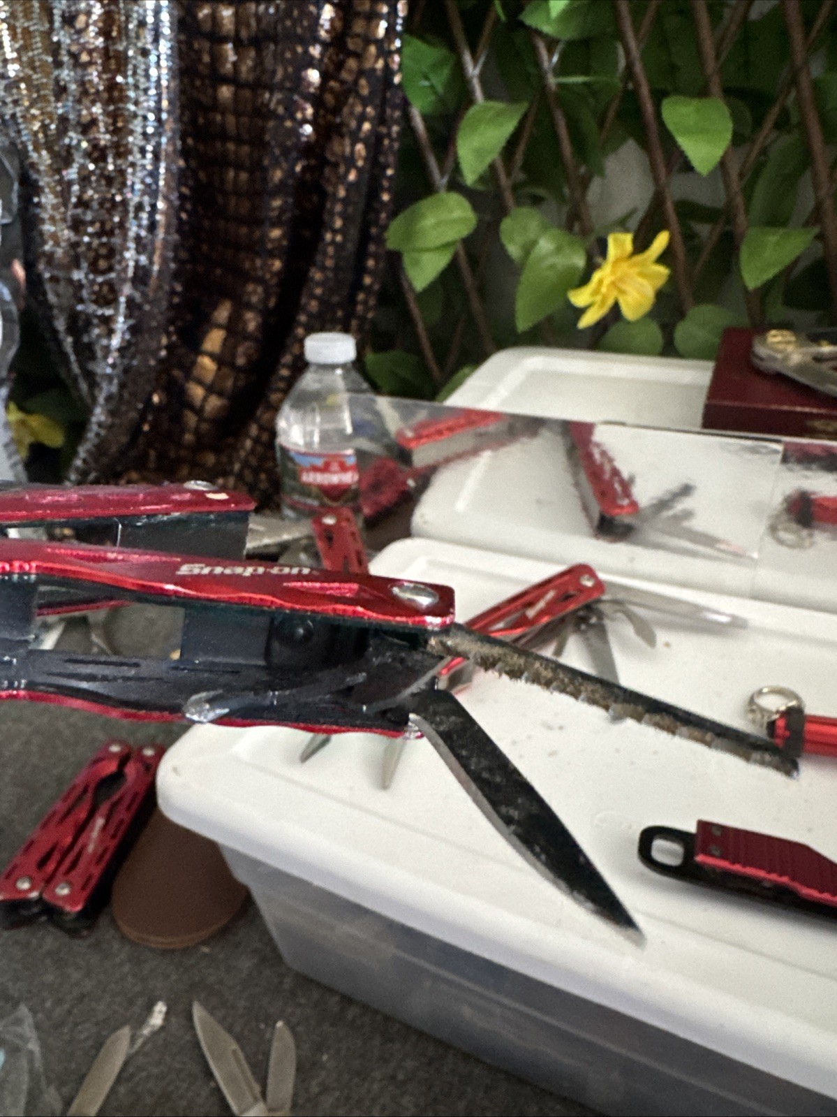 Snap On Tool Multi Tool Set. 2 Tools (reg/mini) 1 Knife And 1 Mini Flashlight