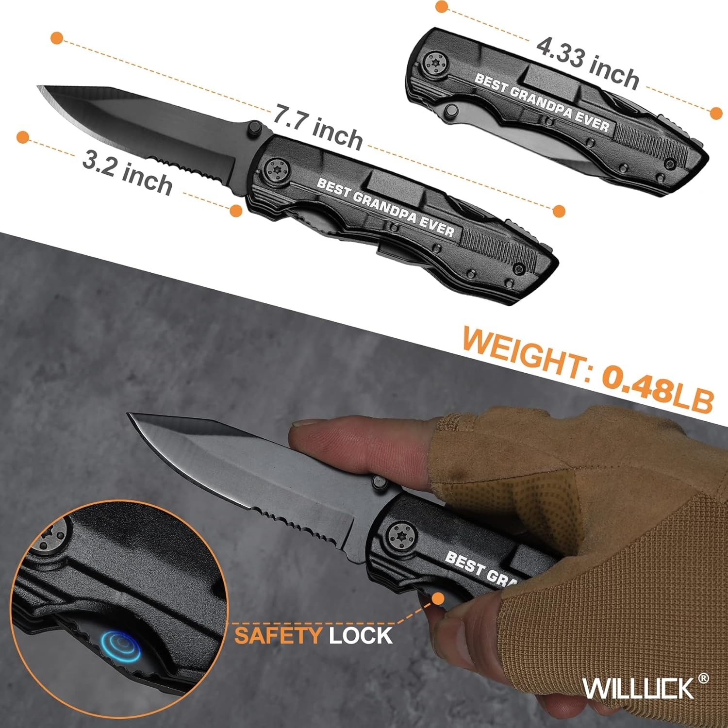 Best Grandpa Ever Multitool Knife Gift for Grandpas Birthday & Father’s Day