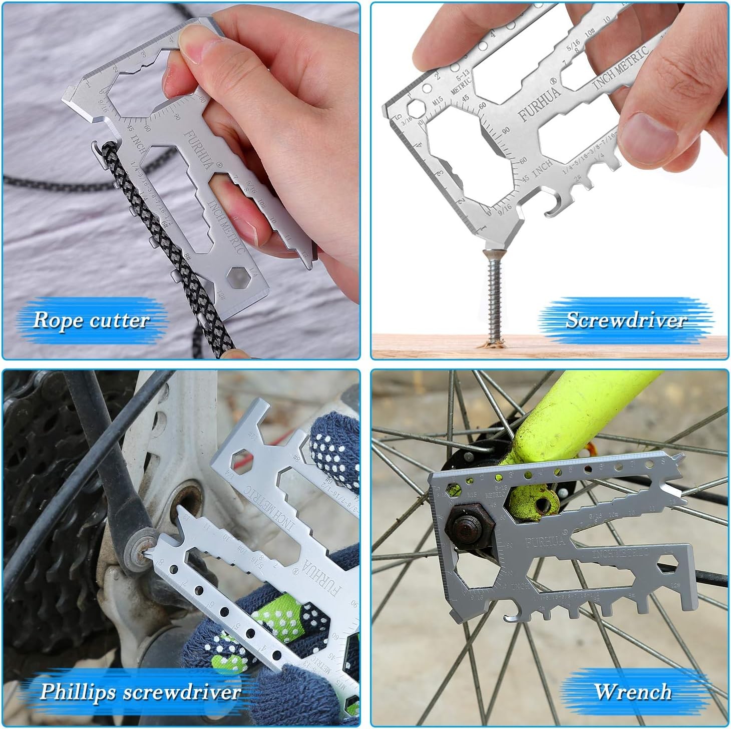 Multitool Credit Card Sized Pocket Tool 42-in-1 Wallet Multi Tool Card,thicker &