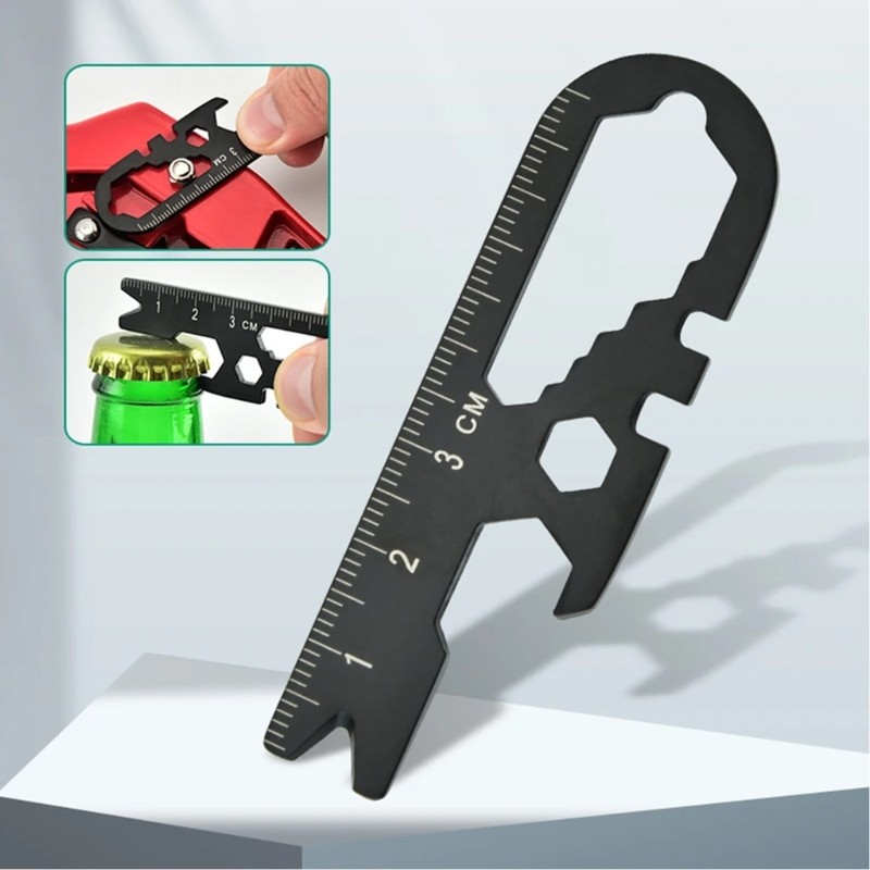 Combination Tool Screwdriver Corrosions Resistance Engraving Ruler Bottle Opener