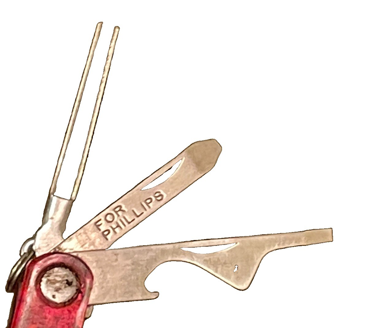 Vintage Leatherman Micra Multi-Tool Red Plastic Shell USA ~Works Great~ #10