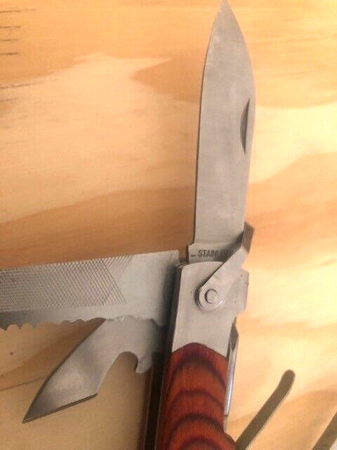 Sheffield (12913) Hammer premium-14 in 1-multi tools W/leather sheath belt-GREAT