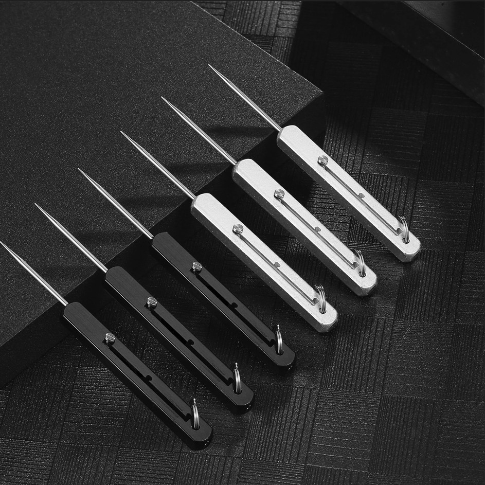 1PC Portable Titanium Toothpick with Holder: Reusable Metal Travel Tool – NEW