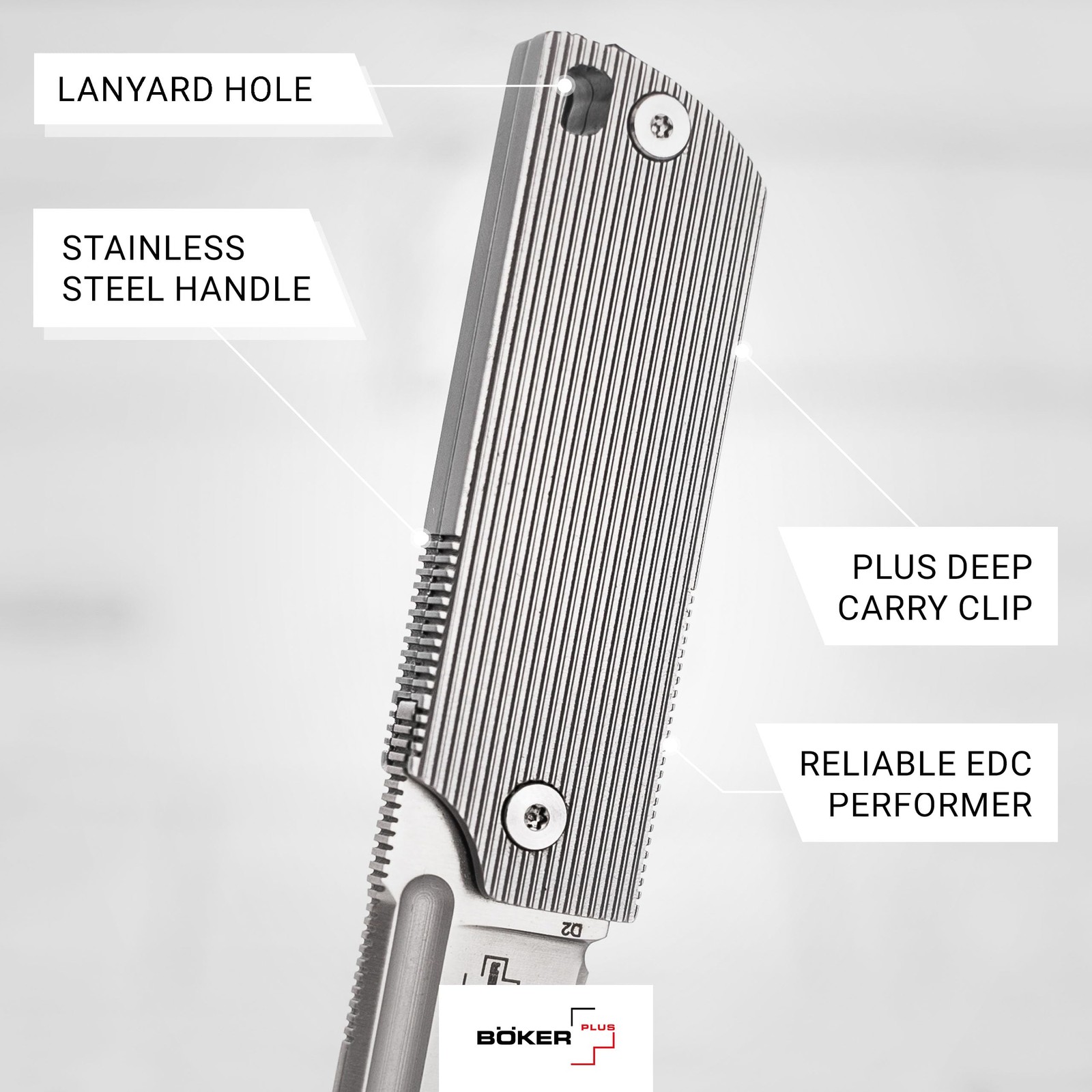 BOKER PLUS BabyX Flipper Steel – Ball-Bearing EDC Mini Pocket Knife with D2 S…