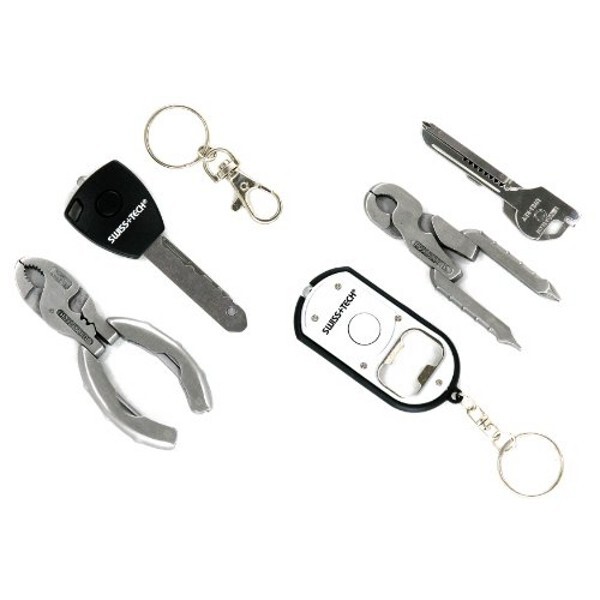 Swiss+Tech ST61010 Gift Box Set of Micro Mini Key Ring Multi-Function Tool Set