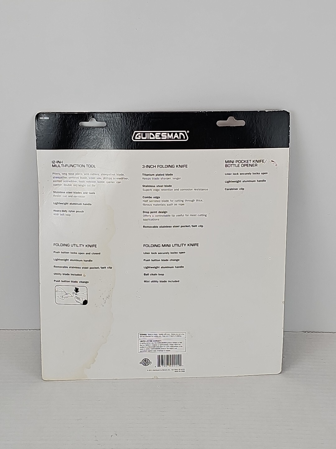 Guidesman 5 Piece Multi-tool set – Nylon Pouch With Belt Loop 243-2859