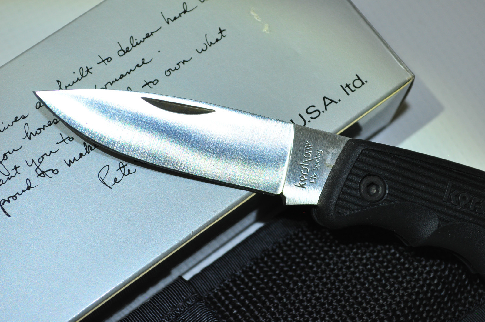 KERSHAW 1046 ELK SPRING LOCKBACK FOLDER PLAIN BLADE KNIFE MADE IN JAPAN